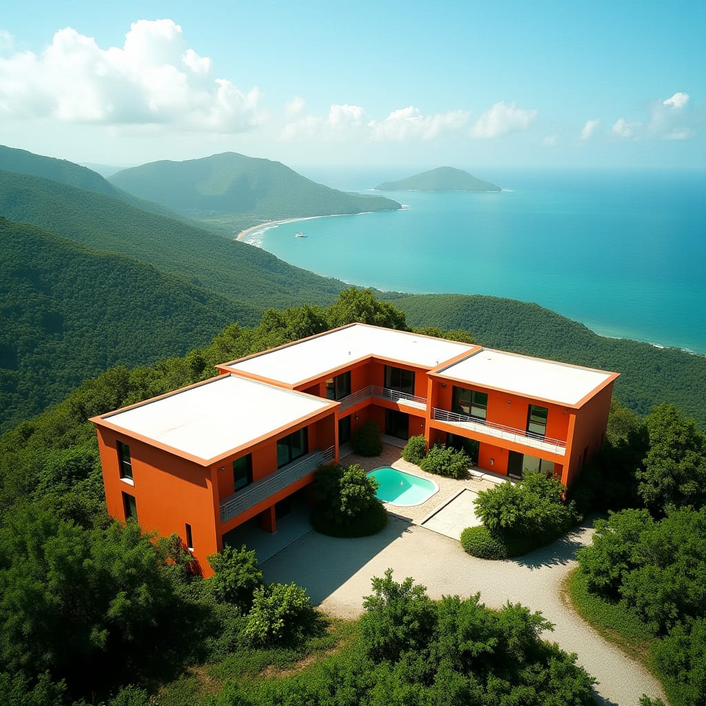 Ten individual modern, two-bedroom, two-story residential units are set across a picturesque hillside in the countryside of Gibraltar, Jamaica. These homes are designed in an L-shaped layout, offering stunning views of the surrounding mountains and a partial view of the sea. Perfectly positioned to capture the beauty of nature, each unit blends modern living with the serenity of Jamaica's countryside.