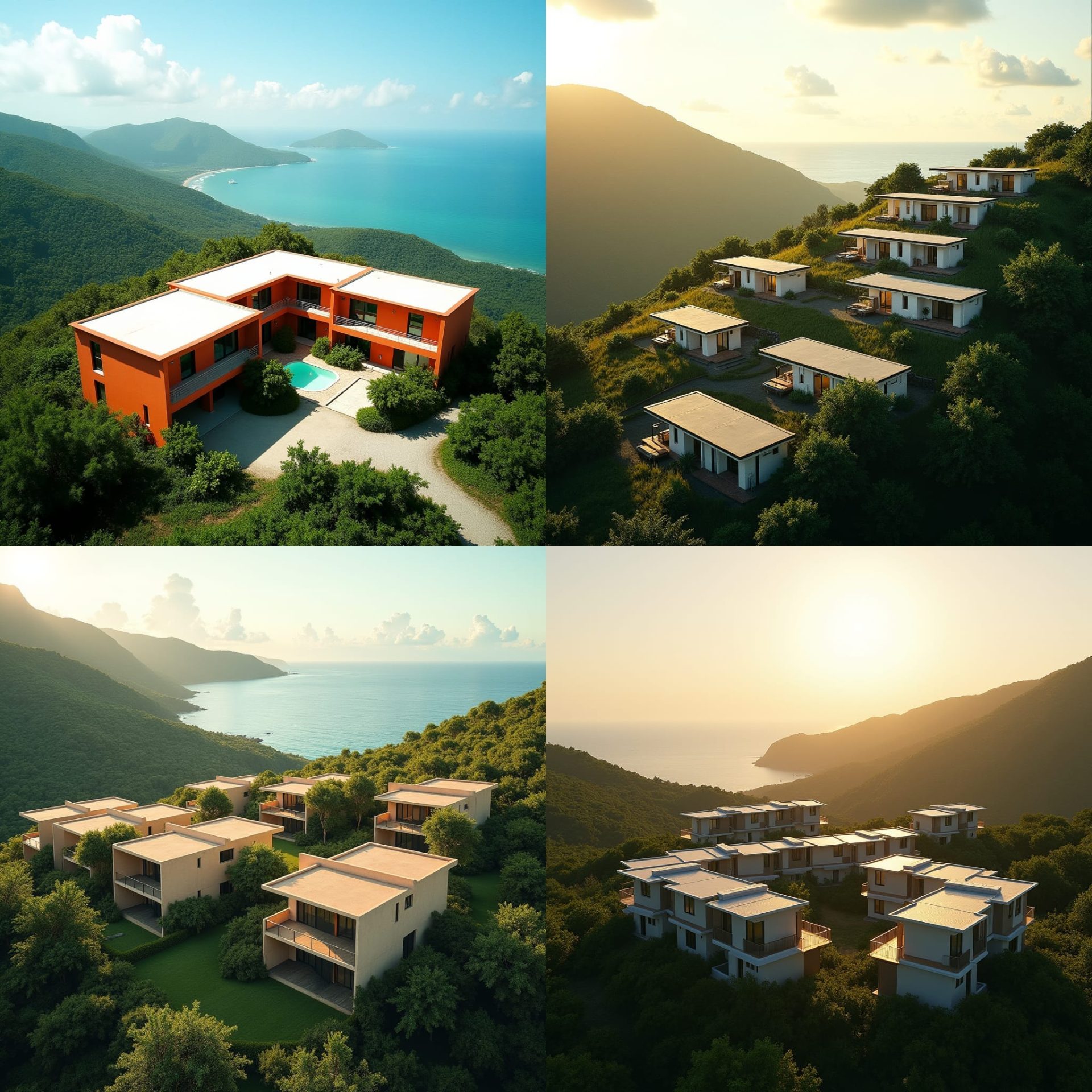 Ten individual modern, two-bedroom, two-story residential units are set across a picturesque hillside in the countryside of Gibraltar, Jamaica. These homes are designed in an L-shaped layout, offering stunning views of the surrounding mountains and a partial view of the sea. Perfectly positioned to capture the beauty of nature, each unit blends modern living with the serenity of Jamaica's countryside.