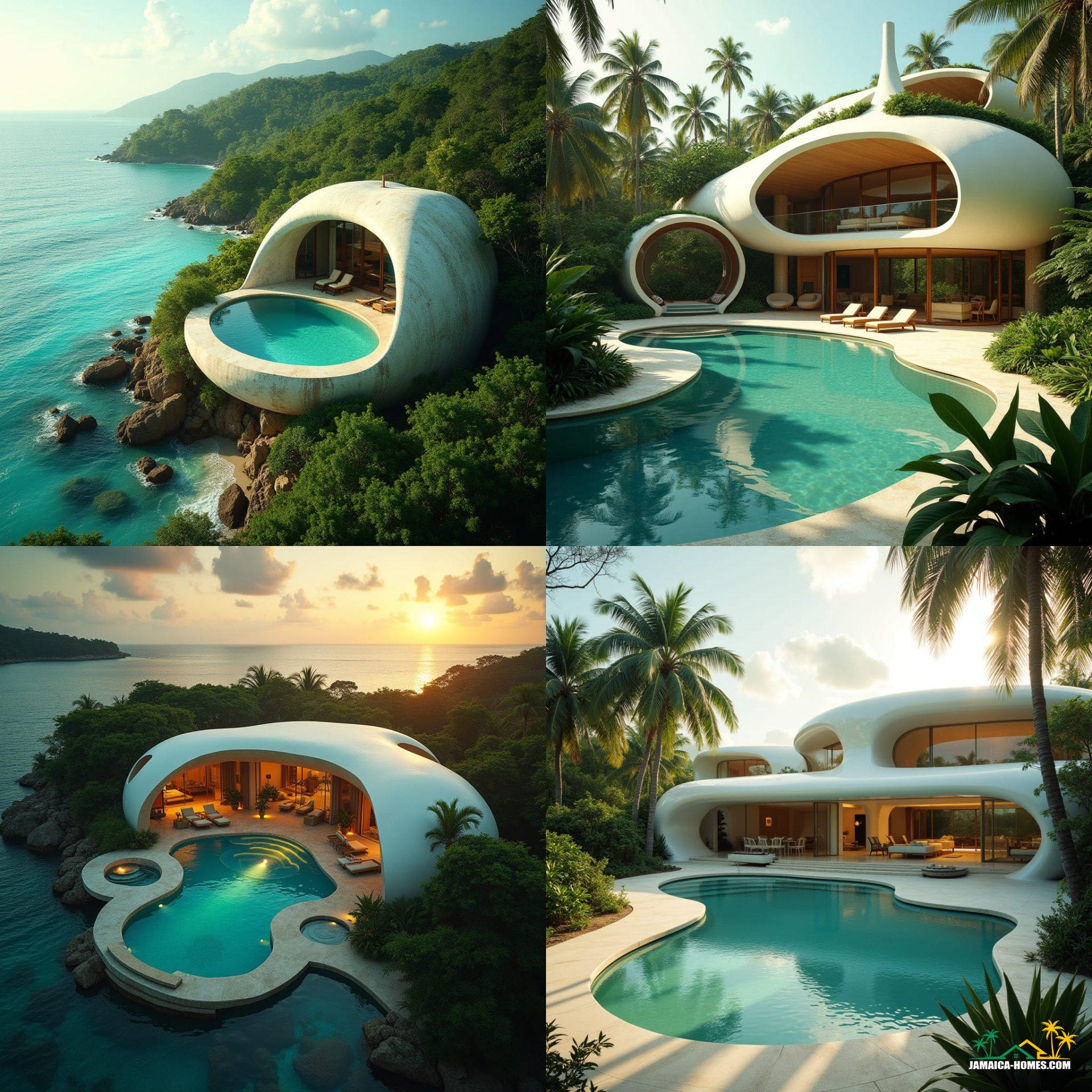 Modern home in jamaica with swimming pool near beach with a swimming pool