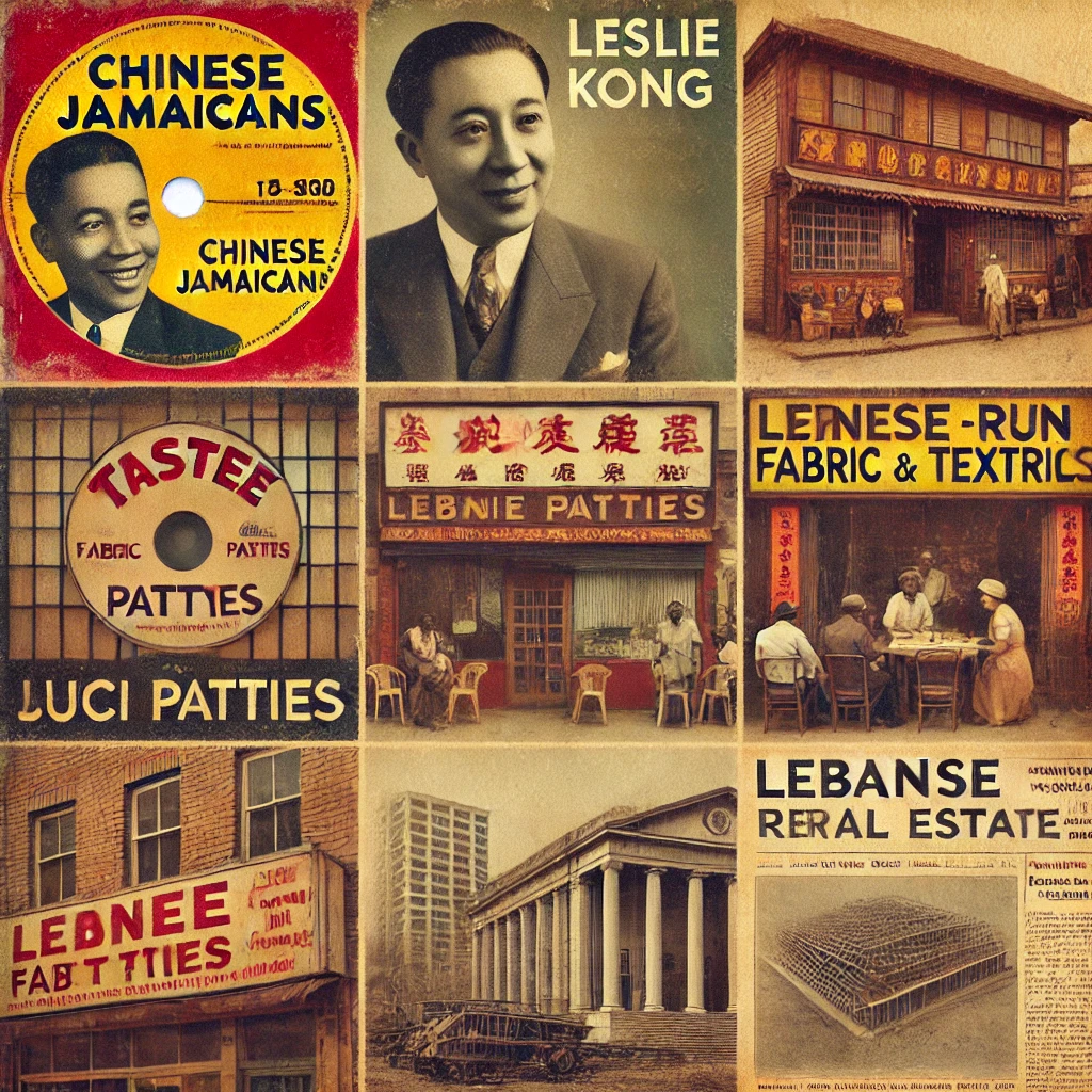 Image Disclaimer The images generated are artistic representations intended to illustrate the historical and cultural contributions of Chinese and Lebanese Jamaicans to Jamaica. They are AI-generated and may not accurately depict real historical events, individuals, or specific locations. These images should be used for general illustrative purposes only and not as factual historical records. If you require historically accurate visuals, consider sourcing archival photographs or consulting official historical sources.