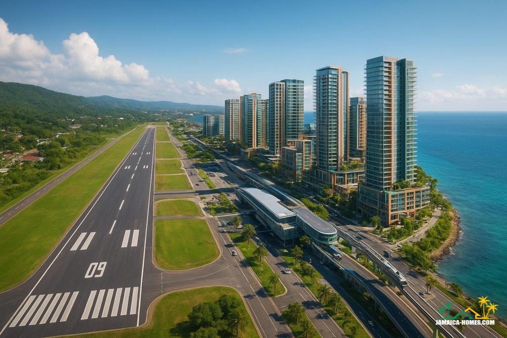 A Hypothetical Vision for Boscobel Airport: From Airfield to Metropolis Disclaimer: This image is for illustrative purposes only. It is a conceptual rendering and does not represent a real or planned project. Any locations, buildings, or designs depicted are hypothetical and based on an imaginary vision.