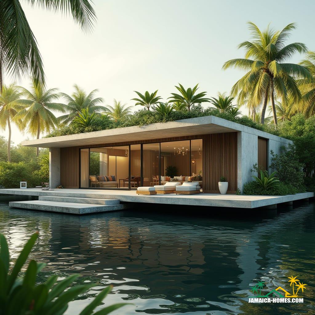 An ultra-modern floating villa in Jamaica