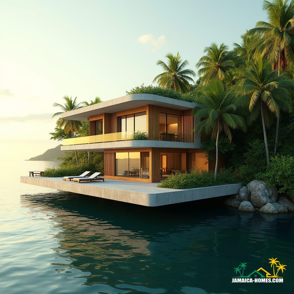 An ultra-modern floating villa in Jamaica