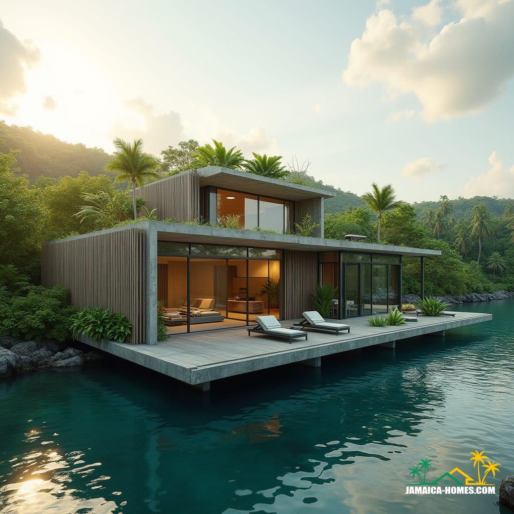 An ultra-modern floating villa in Jamaica