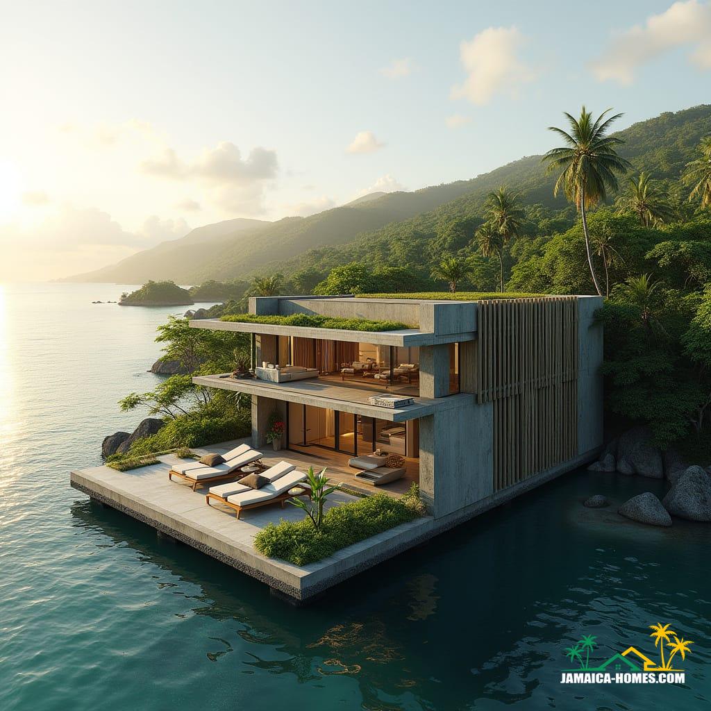 An ultra-modern floating villa in Jamaica