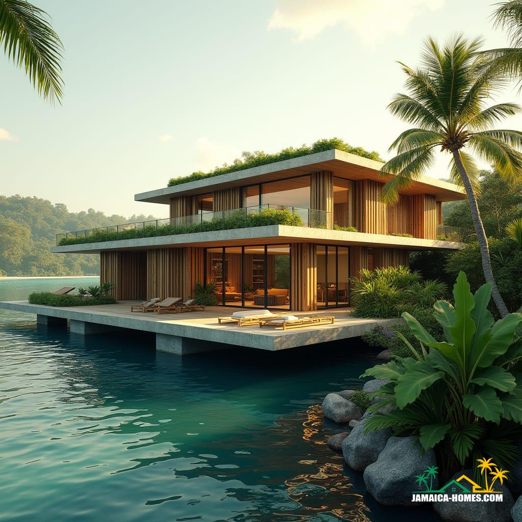 An ultra-modern floating villa in Jamaica
