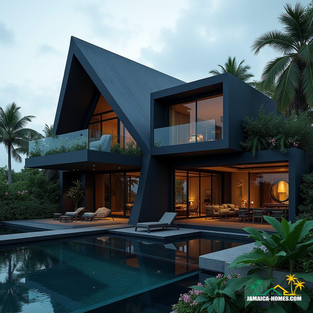 Gothic-inspired black cottage in Jamaica