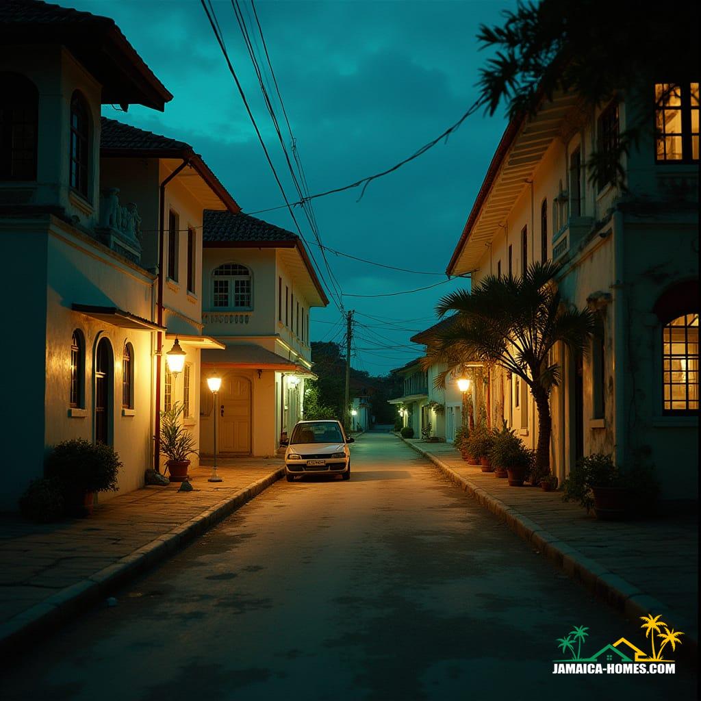  Cinematic film still of beautiful Jamaican buildings on the job, shot on v-raptor XL with 35mm film grain and a subtle vignette. The scene is meticulously color graded and post-processed, featuring dramatic, atmospheric cinematic lighting that casts deep shadows and vibrant highlights. Evokes a sense of epic grandeur and stunning artistry, captured in the highest quality live-action.
