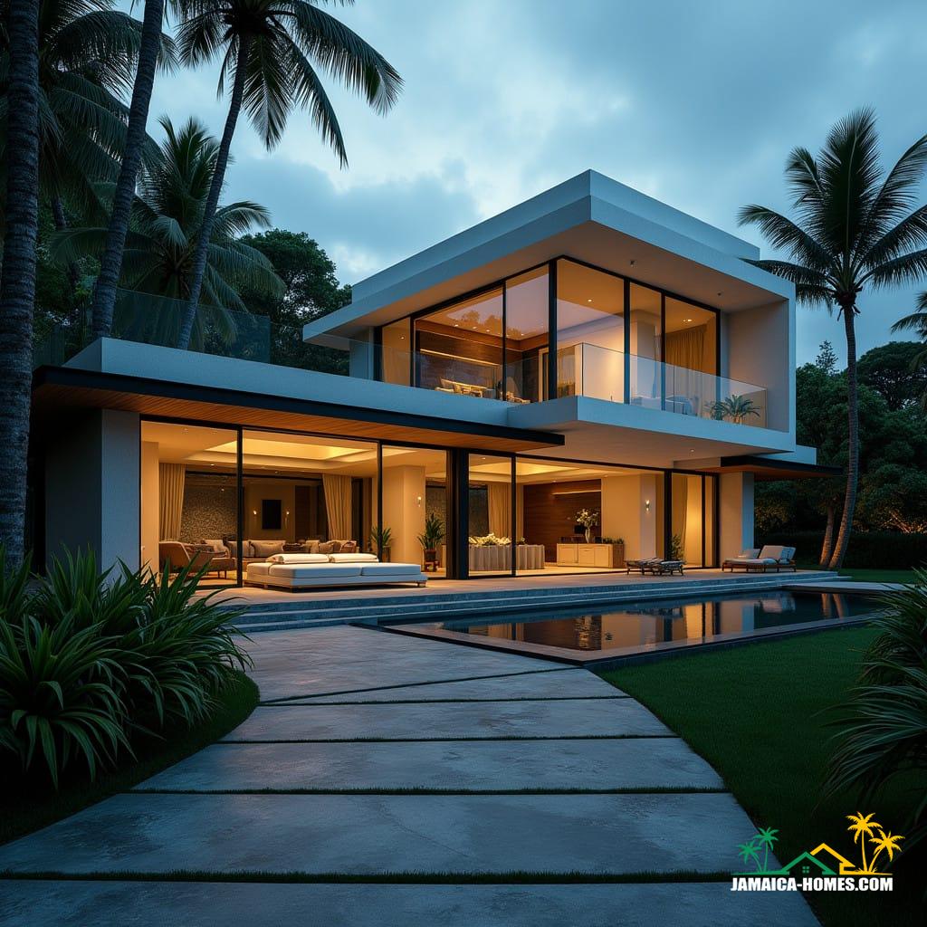 Modern luxury residential real estate, jamaica caribbean