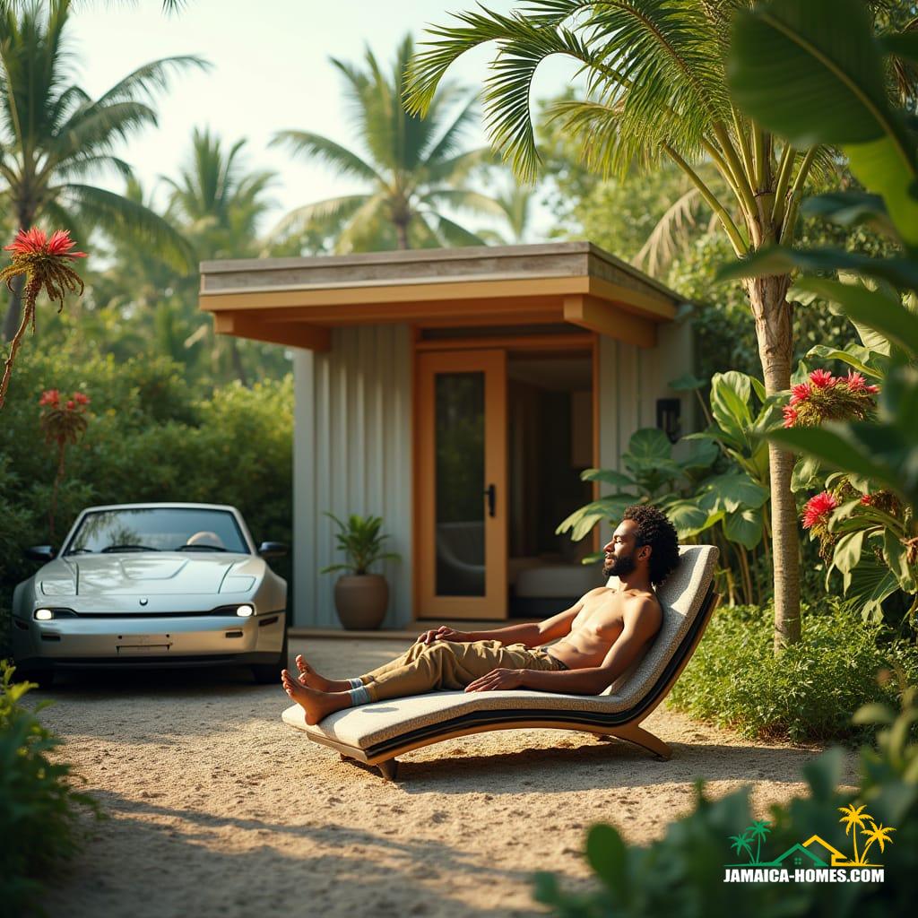 Kingston Container Home with Tropical Garden