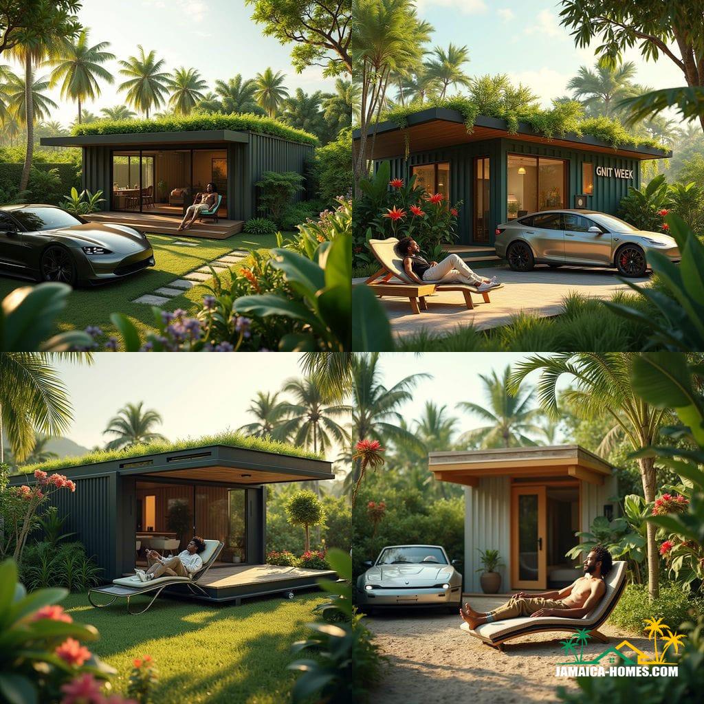 Kingston Container Home with Tropical Garden