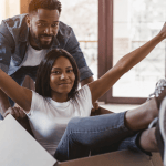 A young couple settles into a new home, reflecting the growing importance of space, comfort and everyday usability when choosing where to live.