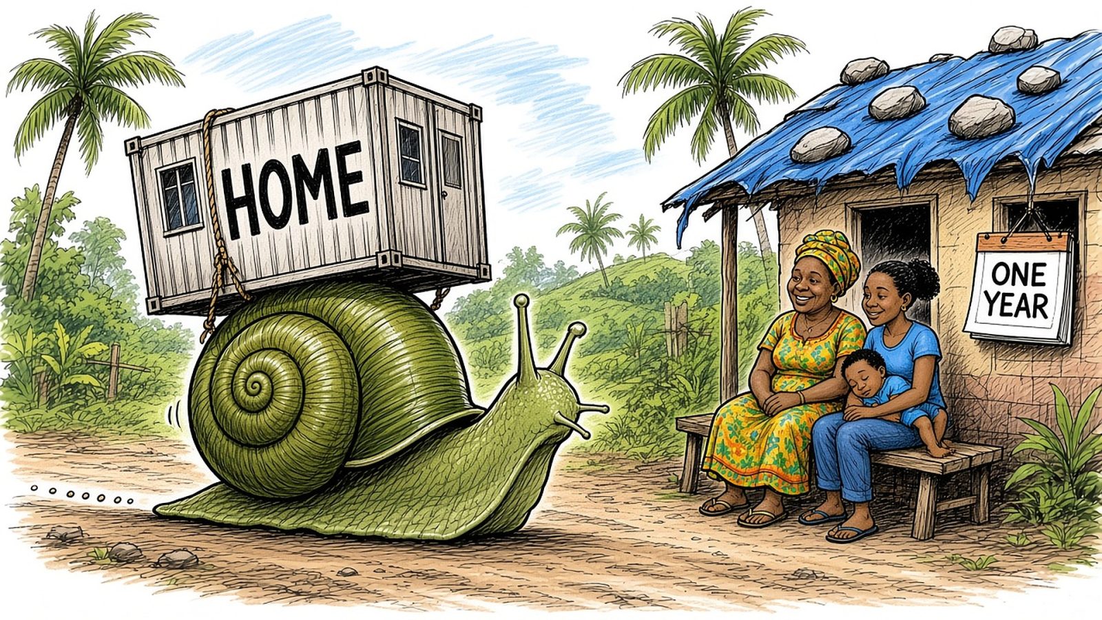 DAILY CARTOON: One Year On, Home Is on Its Way