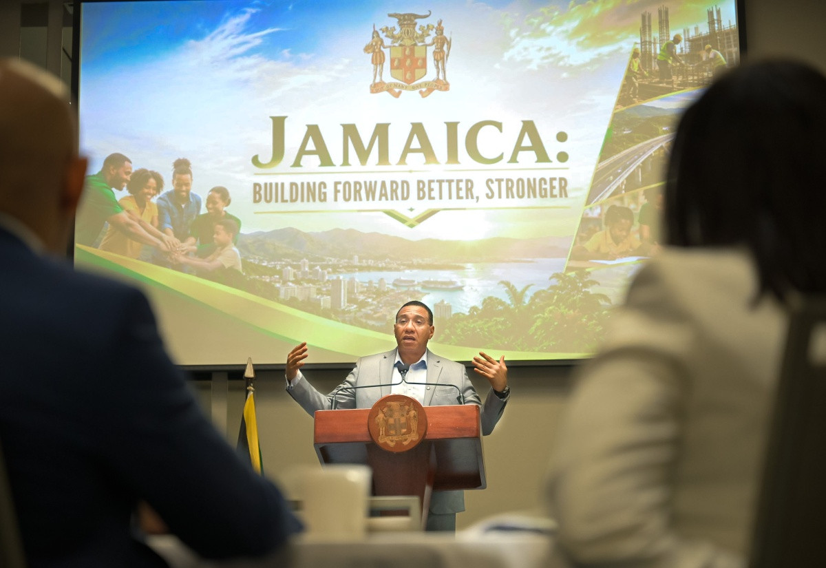 Prime Minister Andrew Holness addressing a special meeting of Cabinet with NaRRA and government agencies at AC Hotel, Kingston, on 19 June 2026