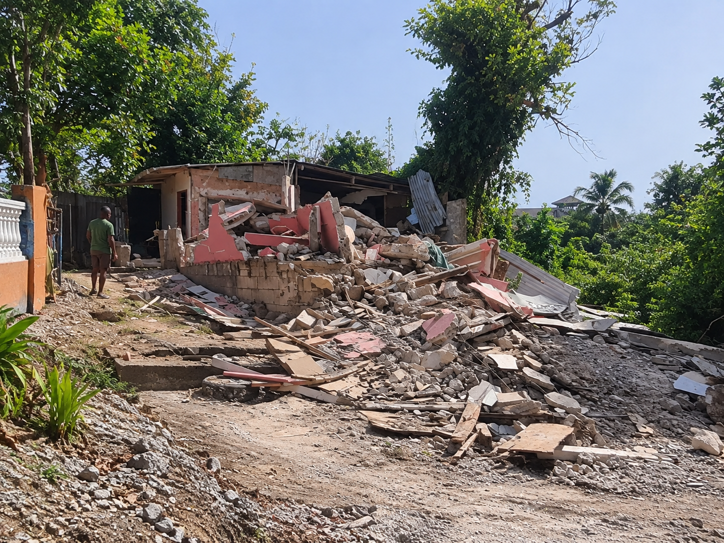 A demolished home in Cooper’s Pen, Trelawny.