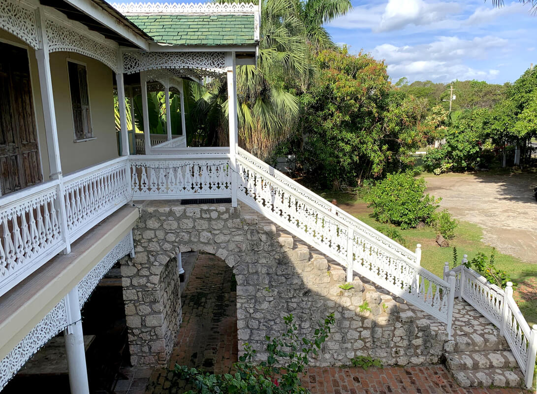 Harmony Hall side porch and steps