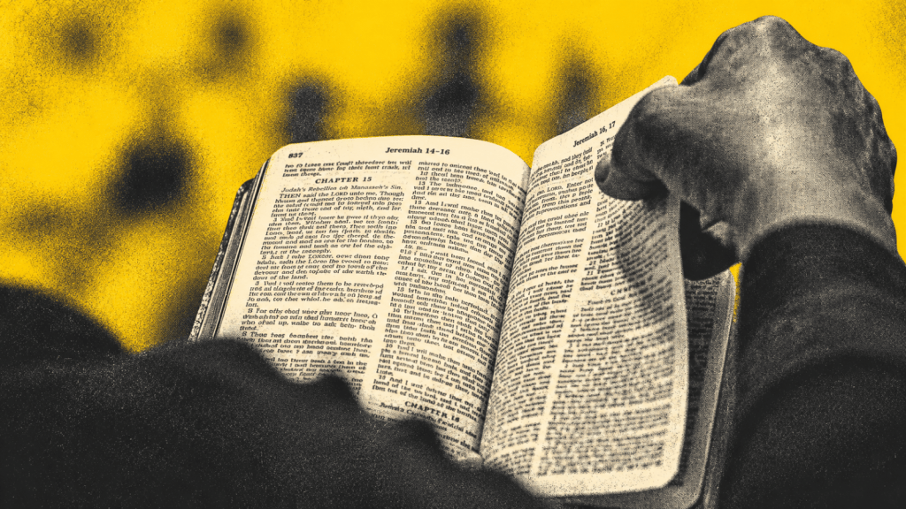 An open Bible rests in the hands of a reader, symbolising the enduring influence of Christian faith, religious teachings and personal belief in shaping individual values and national identity. Reproduced in a striking yellow and grey editorial style, the image reflects the relationship between scripture, freedom of conscience and the role of religion in public life. In Jamaica, where Christianity has played a significant part in the country's cultural, educational and social development, questions surrounding the relationship between biblical principles, constitutional freedoms and the responsibilities of government continue to generate discussion. The image captures the tension between deeply held religious convictions and the constitutional obligation to protect the rights of all citizens, including those who practise different religions or hold no religious beliefs. As Jamaica considers its constitutional future, the distinction between religious influence on society and religious authority over the State remains an important part of the national conversation.