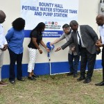 Officials commission the upgraded Bounty Hall water system in Trelawny on 8 October 2026.