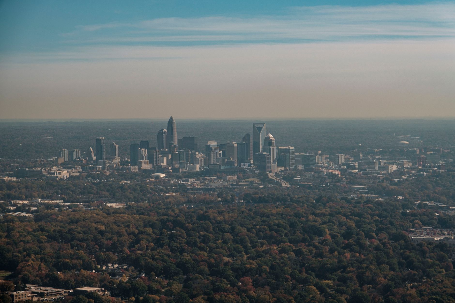 aerial photography of city buildings under the sky