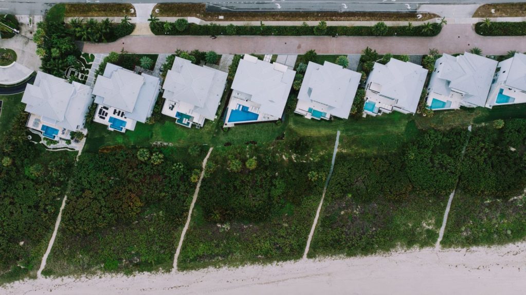 aerial view of beachfront homes in fort pierce - Photo by K