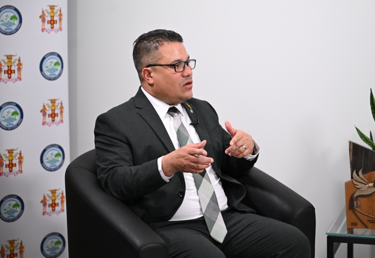 Water, Environment and Climate Change Minister Matthew Samuda during an interview at his ministry in St Andrew