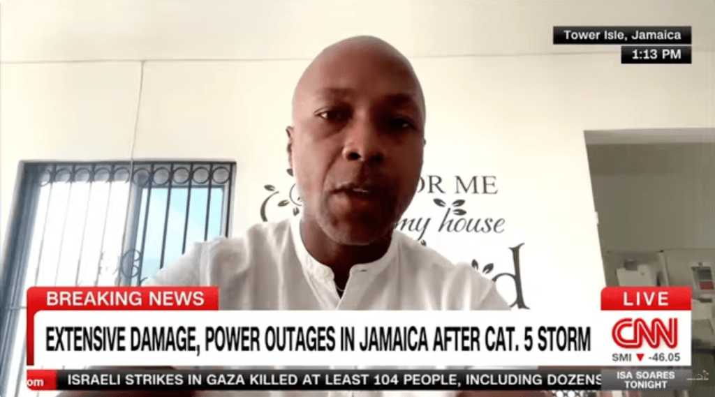 Dean Jones Brings Jamaica’s Hurricane Reality to CNN International