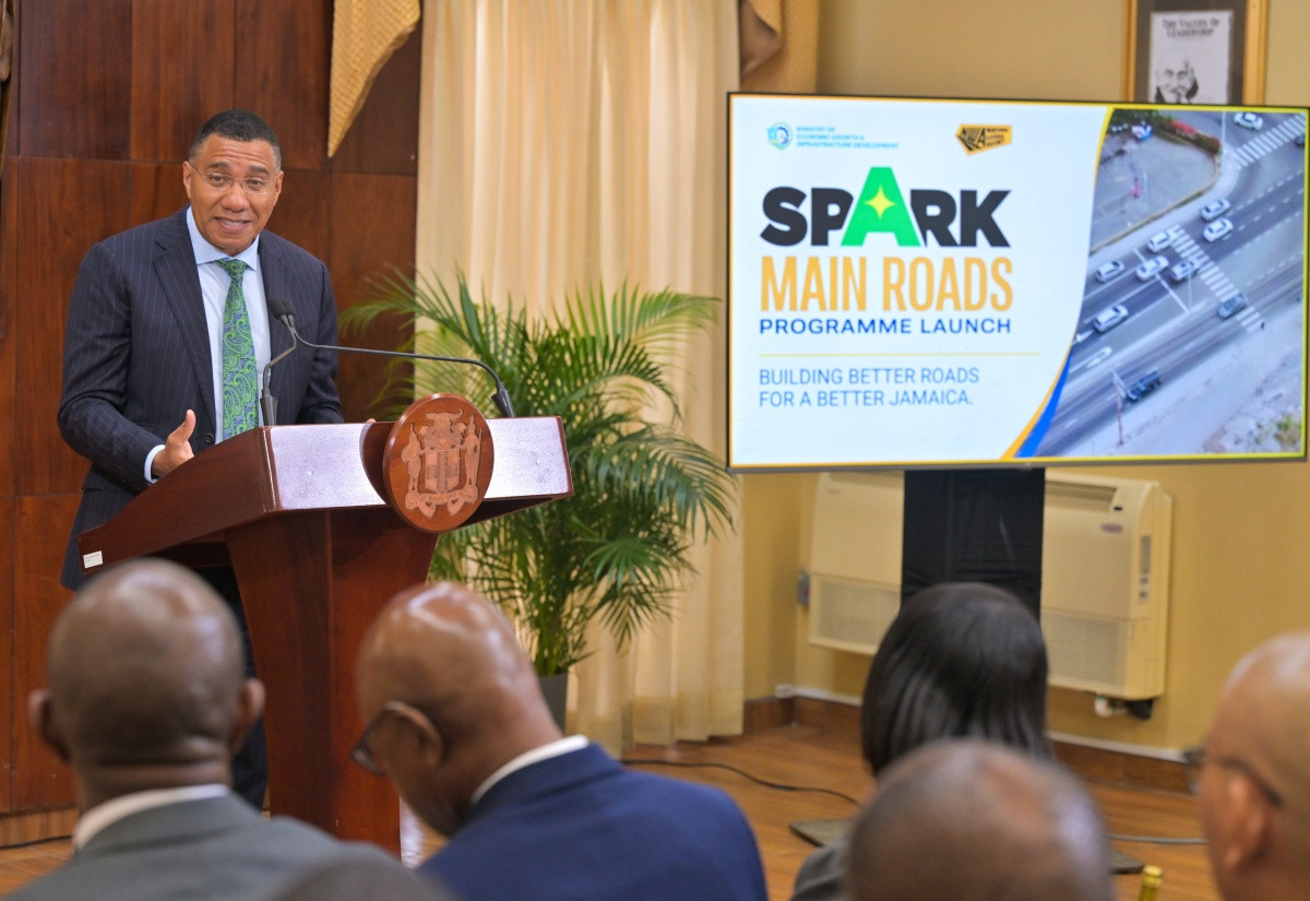 Launch of the Main Road component of the SPARK road rehabilitation programme at Jamaica House